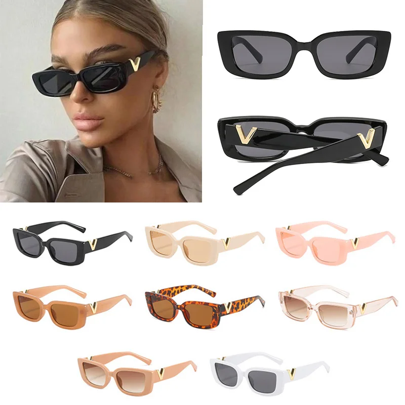 2022 Ретро Квадратные Солнцезащитные очки, Женские Дизайнерские Солнцезащитные очки в маленькой Оправе, Винтажные очки Желеобразного цвета, Женские Классические Черные Солнцезащитные очки