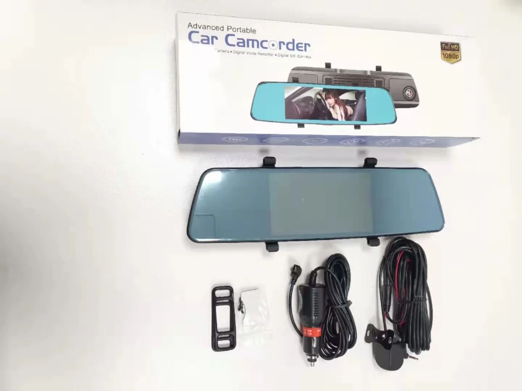 4K 12-Дюймовый HD Зеркало заднего Вида Dash Cam Видеорегистратор для Вождения Автомобиля Высокой Четкости Ночного Видения G Сенсор Циклическая Запись для Безопасности