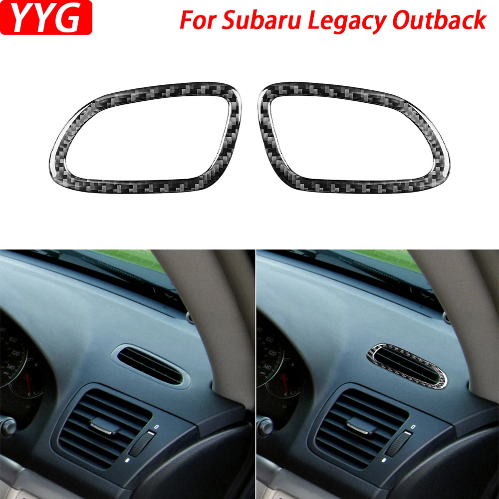 Для Subaru Legacy Outback 2005-2009, Карбоновое волокно, Декоративная полоска для удаления запотевания с обеих сторон, наклейка для украшения интерьера автомобиля