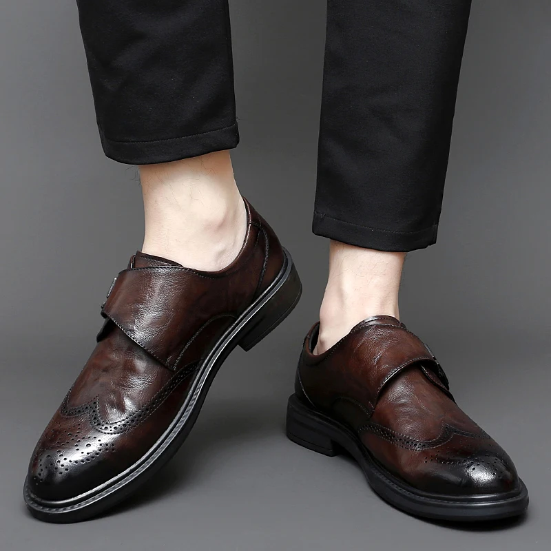 Повседневная модная мужская обувь в британском стиле, обувь для джентльменов, рабочая обувь, оксфорды, официальная деловая обувь