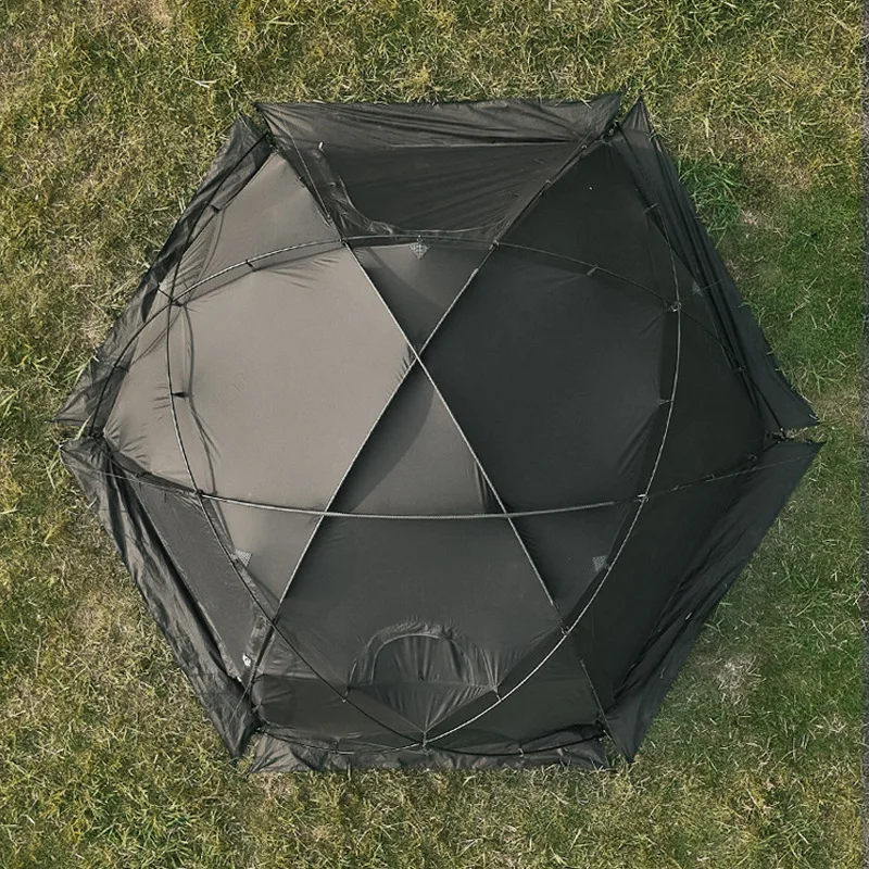 Полуприставная сферическая палатка наружная портативная непромокаемая утолщенная сферическая палатка большая почерневшая палатка commander dome