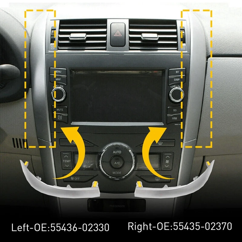 Центральная консоль Автомобиля, вентиляционные отверстия, накладка, рамка для Toyota Corolla 2009-2013
